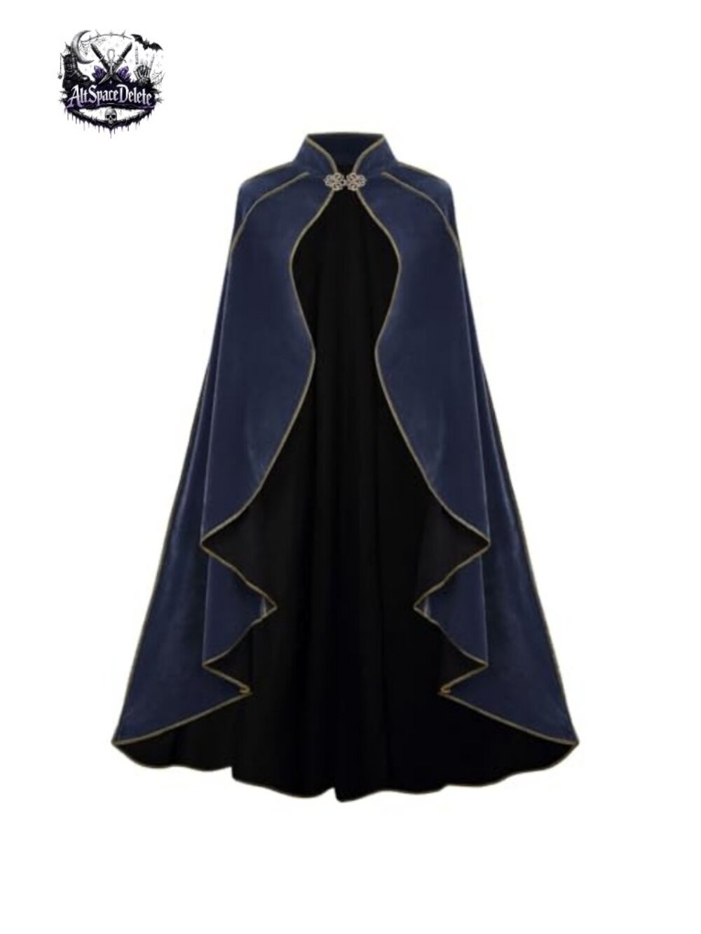 Velvet Medieval Cloak Stand Collar Cape Renaissance Cosplay